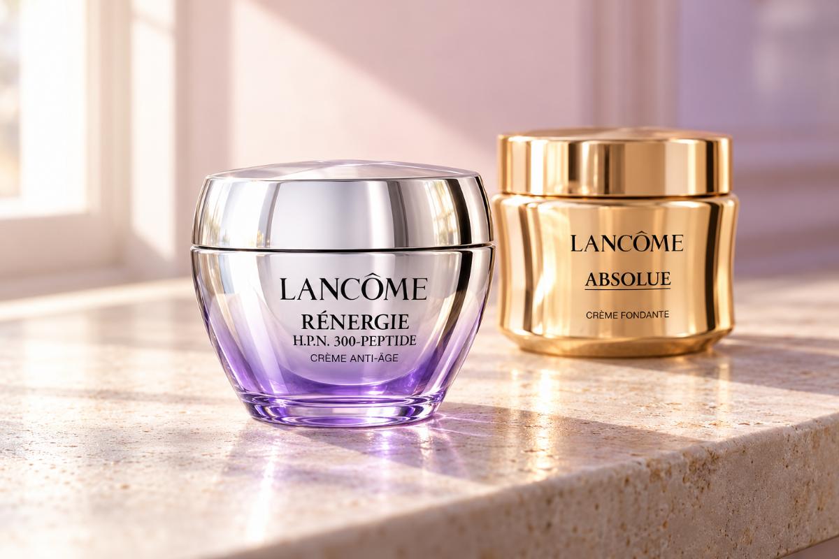 Crèmes anti-rides Lancôme Rénergie et Absolue pour choisir un soin selon les besoins de sa peau et ses envies de confort