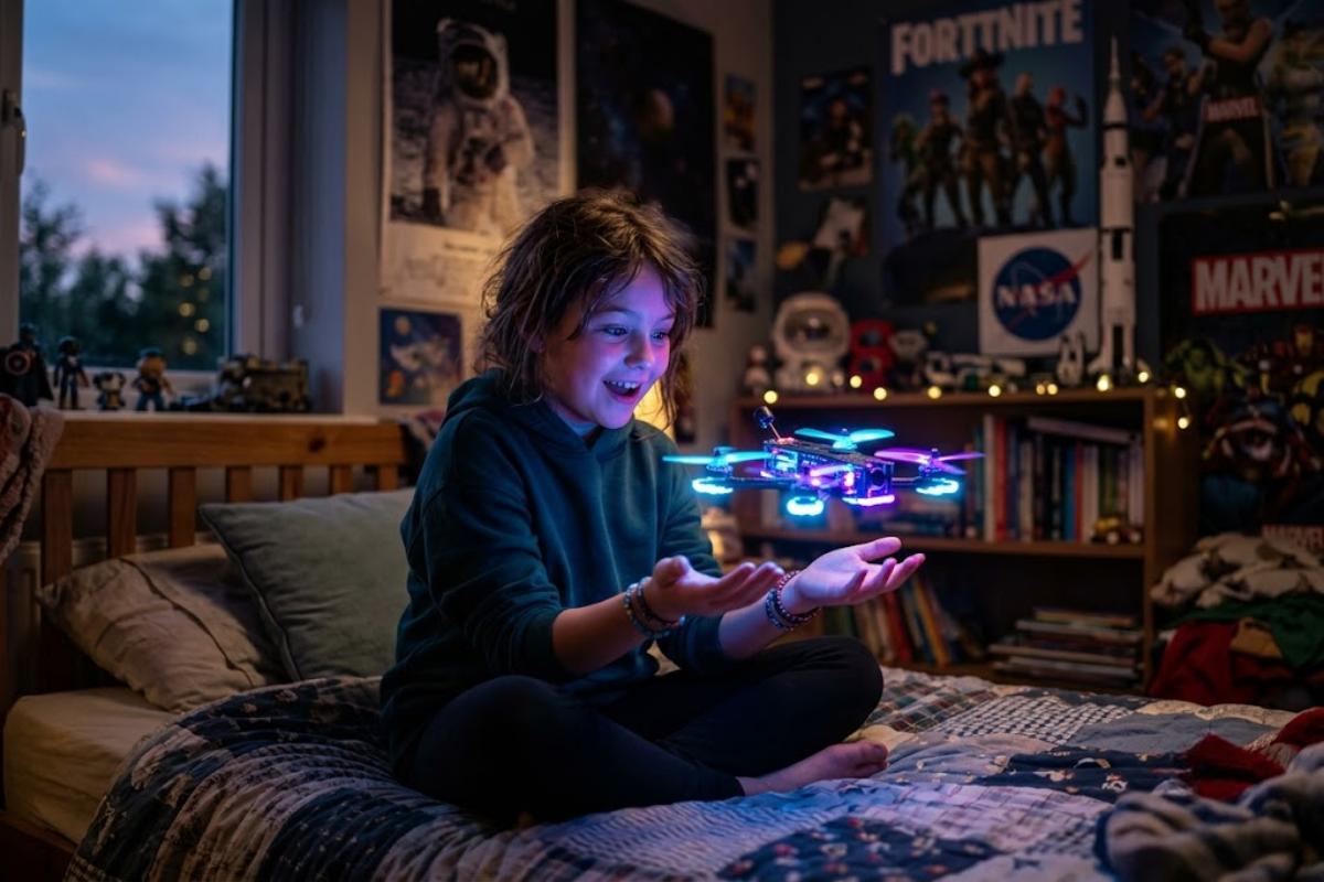 Les jouets comme les drones en guise de cadeau