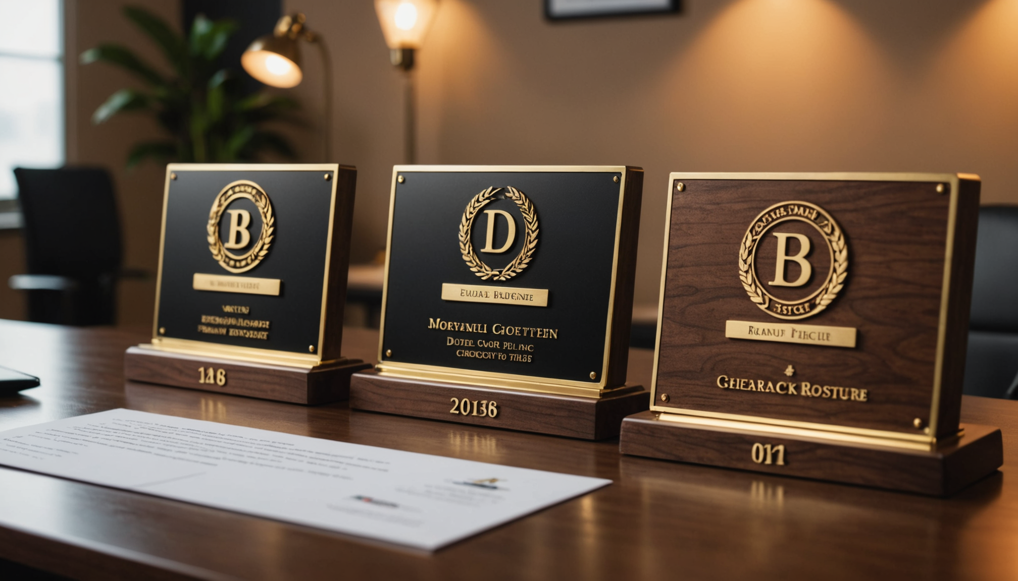 la plaque de bureau personnalisée ajoute une touche unique et professionnelle à votre espace de travail, reflétant votre personnalité et renforçant votre identité.