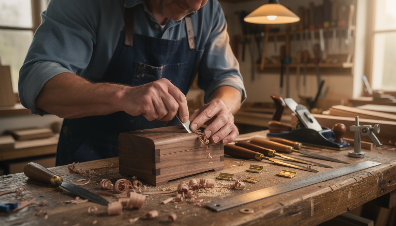 découvrez un coffret à bijoux en noyer, un cadeau élégant et durable à conserver toute une vie pour protéger vos trésors précieux avec style.