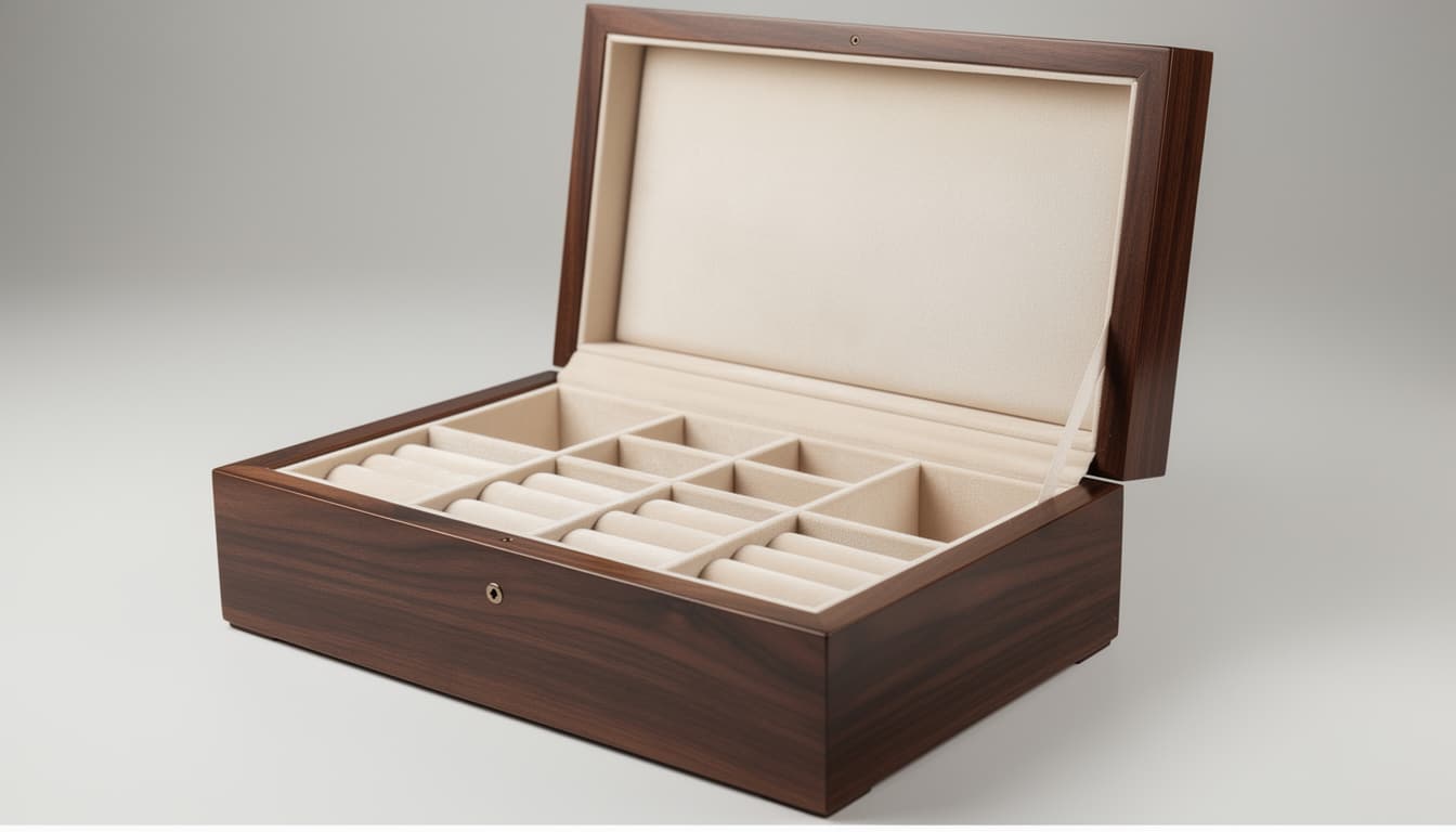 offrez un coffret à bijoux en noyer, un cadeau élégant et intemporel à chérir toute une vie.