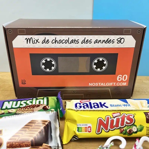 Boîte à chocolats des années 80
